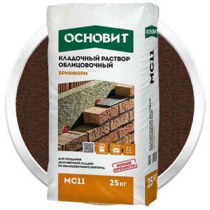 Раствор кладочный Основит Брикформ МС11 шоколадный 25 кг