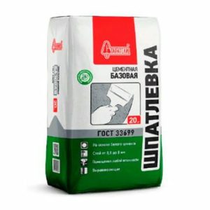 Шпатлевка цементная базовая Старатели белая 20 кг