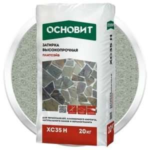 Затирка цементная для широких швов Основит Плитсэйв XC35 H светло-серая 20 кг