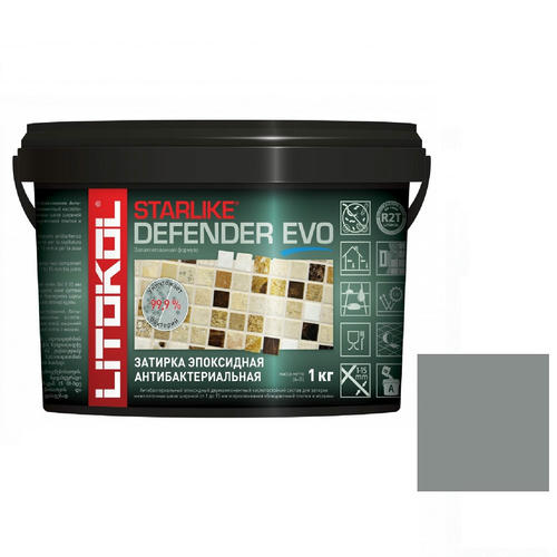 Затирка эпоксидная для швов Litokol Starlike Defender Evo S.115 Grigio Seta 1 кг