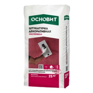 Штукатурка декоративная Основит Экстервэлл OM-1.0 WC 25 кг супербелая