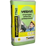 Штукатурка цементная универсальная Weber.Vetonit TT40 серая 25 кг