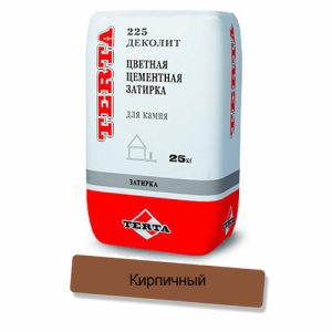 Затирка цементная Terta Деколит 2254 кирпичный 25кг