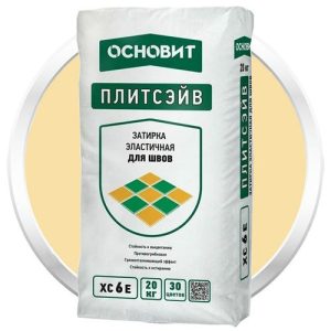 Затирка эластичная Основит Плитсэйв XC6 E жёлтая 070 20 кг