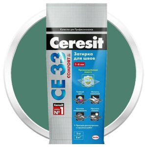 Затирка цементная для узких швов Ceresit СЕ33 Comfort зеленая 2 кг
