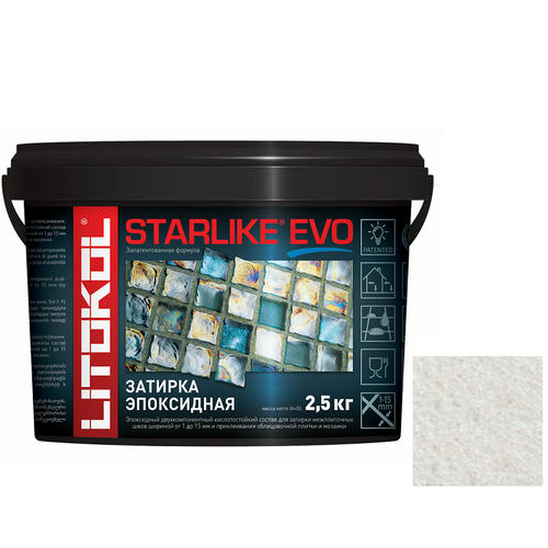Затирка эпоксидная для швов Litokol Starlike Evo S.102 Bianco Ghiaccio 2,5 кг