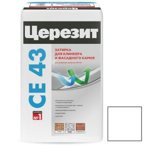 Затирка цементная для широких швов Ceresit CE 43 Super Strong дымчато-белая 25 кг