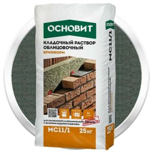 Раствор кладочный Основит Брикформ МС11/1 темно-серый 25 кг