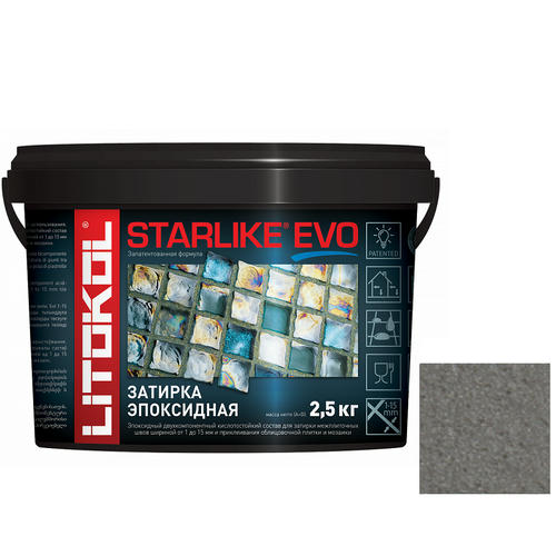 Затирка эпоксидная для швов Litokol Starlike Evo S.120 Grigio Piombo 2,5 кг