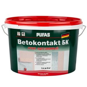 Грунт адгезионный Pufas Betokontakt БК морозостойкий 5 кг/3,06 л