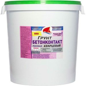 Грунт-бетоноконтакт ODISSEY Euro ВДАК-0206 с кварцем универсальный 15 кг