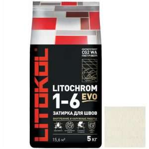 Затирка цементная для швов Litokol Litochrom 1-6 Evo LE.205 Жасмин 5 кг