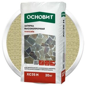Затирка цементная для широких швов Основит Плитсэйв XC35 H бежевая 20 кг