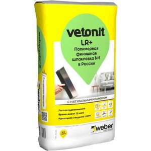 Шпатлевка финишная полимерная Weber.Vetonit LR+ белая 20 кг