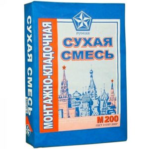 Сухая смесь Русеан М-200 монтажно-кладочная 40 кг