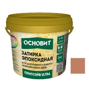 Затирка эпоксидная эластичная Основит Плитсэйв Ultra XE15 Е 1 кг светло-коричневый 041