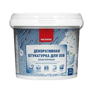 Штукатурка декоративная для плит Osb neomid, короед, морская волна, 16 кг