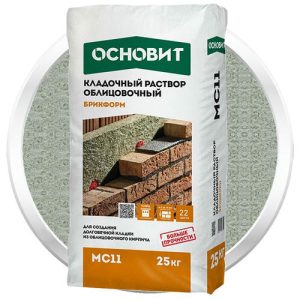 Раствор кладочный Основит Брикформ МС11 светло-серый 25 кг