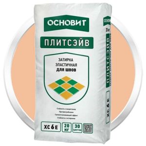 Затирка эластичная Основит Плитсэйв XC6 E персиковая 047 20 кг