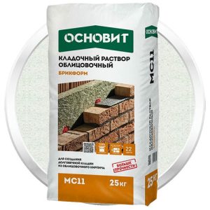 Раствор кладочный Основит Брикформ МС11 супербелый 25 кг