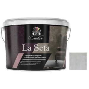 Покрытие декоративное с эффектом натурального шелка Dufa Creative La Seta база Argento ST-001 5 кг