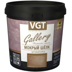 Штукатурка фактурная VGT Мокрый шелк LUX 1 кг