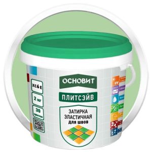 Затирка эластичная Основит Плитсэйв XC6 E светло-зеленая 051 2 кг