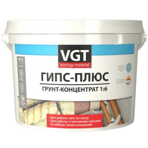 Грунт-концентрат акриловый VGT ВД-АК-0301 Гипс-плюс 10 кг