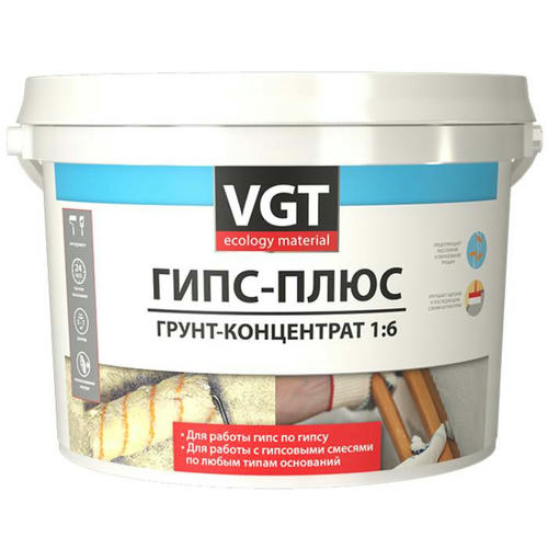 Грунт-концентрат акриловый VGT ВД-АК-0301 Гипс-плюс 10 кг