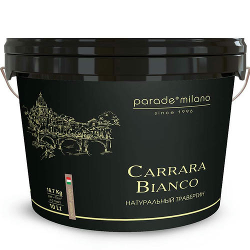 Штукатурка декоративная Parade Carrara Bianco с эффектом камня травертин 10 л