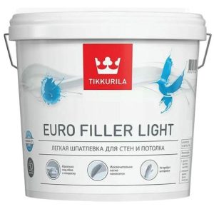 Шпатлевка влагостойкая Tikkurila Euro Filler для стен и потолков 5 л
