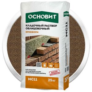 Раствор кладочный Основит Брикформ МС11 коричневый 25 кг