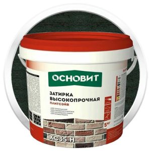 Затирка цементная для широких швов Основит Плитсэйв XC35 H графит 5 кг