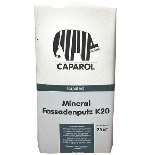 Штукатурка минеральная декоративная Caparol Capatect Mineral Fassadenputz K20 941896 камешковая 25 кг
