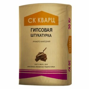 Штукатурка гипсовая СК Кварц Серая МН серый 30кг