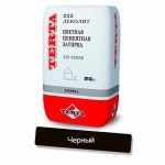 Затирка цементная Terta Деколит 2263 чёрный 25кг