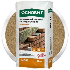 Раствор кладочный Основит Брикформ МС11 кремовый 25 кг