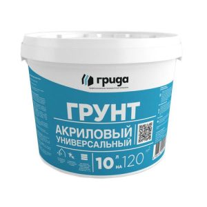 Грунтовка универсальная проникающая Грида Pro укрепляющая морозостойкая 10 кг