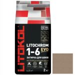 Затирка цементная для швов Litokol Litochrom 1-6 Evo LE.235 коричневая 2 кг