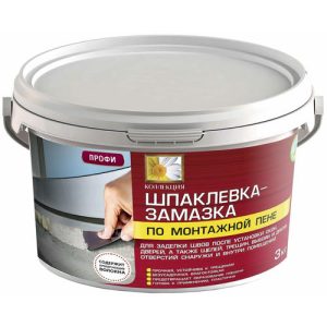 Замазка по монтажной пене 3 кг ведро Ижсинтез