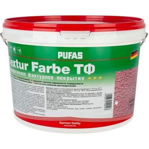 Штукатурка декоративная акриловая Pufas Textur Farbe ТФ камешковая морозостойкая 1,5 мм 30 кг