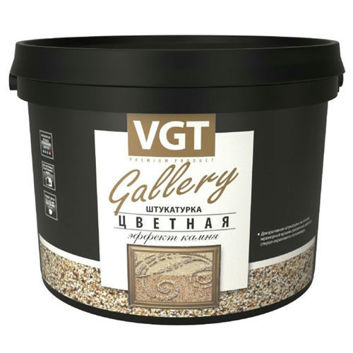 Штукатурка с эффектом камня VGT Gallery №11 опал среднезернистая 6 кг — изображение 2