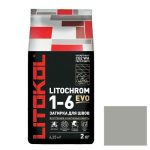 Затирка цементная для швов Litokol Litochrom 1-6 Evo LE.105 Серебристо-серая 2 кг