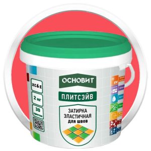 Затирка эластичная Основит Плитсэйв XC6 E малиновая 085 2 кг