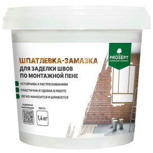 Шпатлевка-замазка Prosept Flastic 083-1 для заделки швов по монтажной пене 1,4 кг