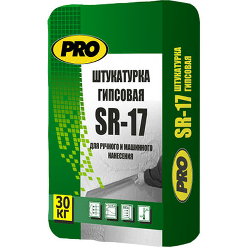 Штукатурка гипсовая CenterPro выравнивающая SR-17 для РН и МН 30 кг