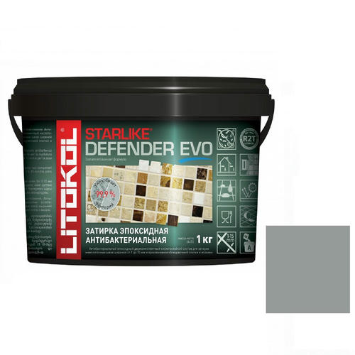 Затирка эпоксидная для швов Litokol Starlike Defender Evo S.110 Grigio Perla 1 кг