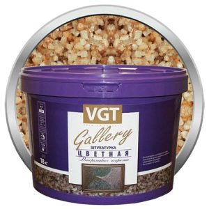 Штукатурка декоративная VGT Gallery №15 крупнозернистая 18 кг