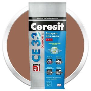 Затирка цементная для узких швов Ceresit СЕ33 Comfort Какао 2 кг
