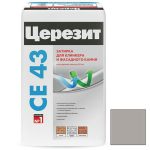 Затирка цементная для швов Ceresit CE 43 Super Strong серая 25 кг